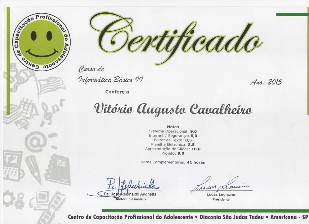 Certificado de Informática Básica II